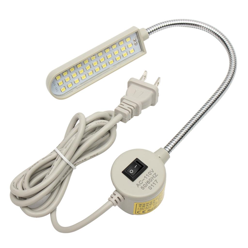 Новый 110 В 33 светодиодный светильник для швейной машины, лампа на гибкой шее, магнитное основание + вилка