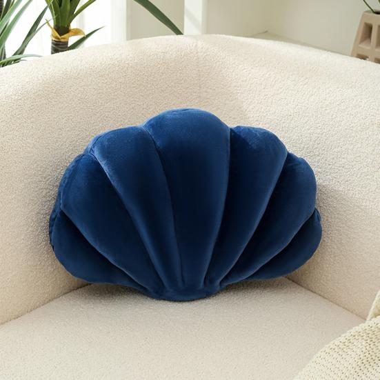 Shell-Shaped Stuffed Pillow Cushion Super Soft Wear Resistant Vibrant Color Seashell Bed Sofa Cushion Home Decoration
