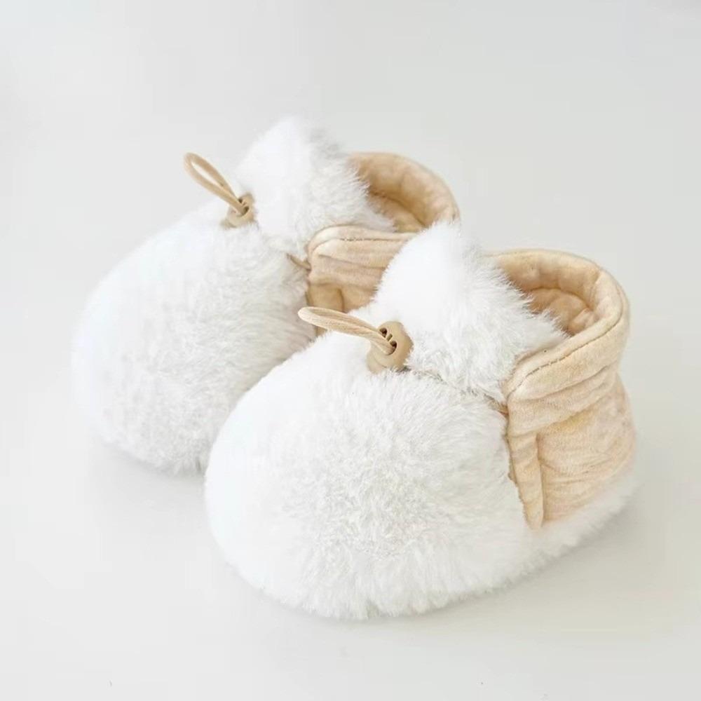 Плюшевые детские пинетки для кроватки, теплые противоскользящие носки-тапочки, повседневная обувь для новорожденных девочек и мальчиков