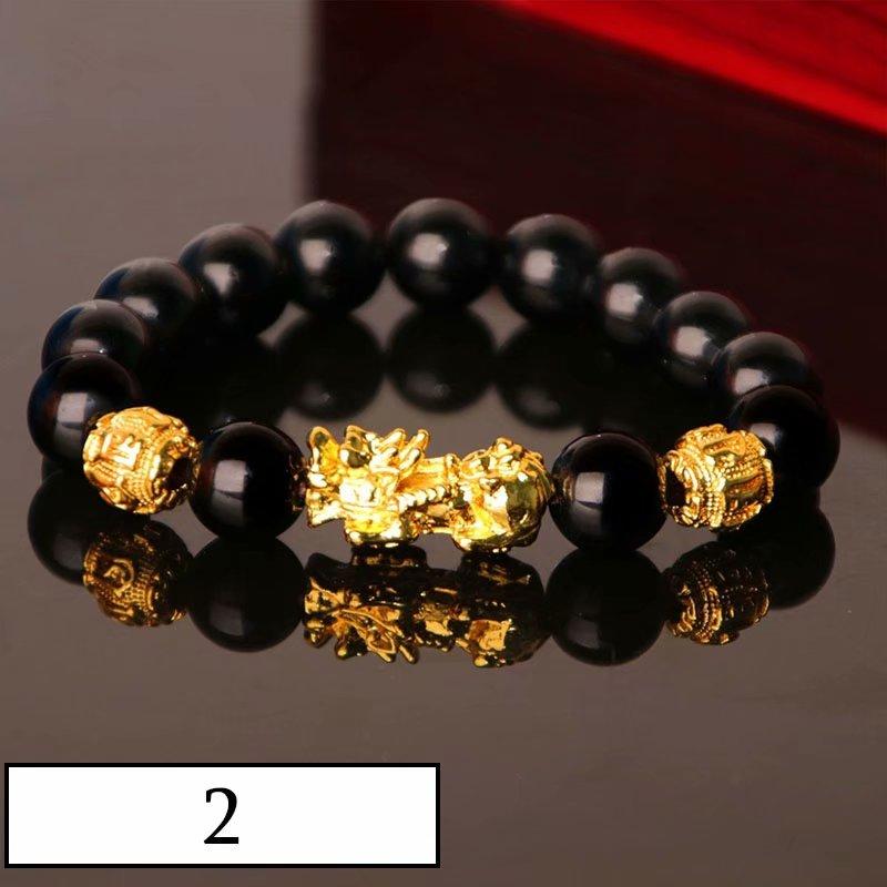 НОВЫЙ черный обсидиановый браслет с бусинами Будды, счастливый браслет-лучший подарок для родителей