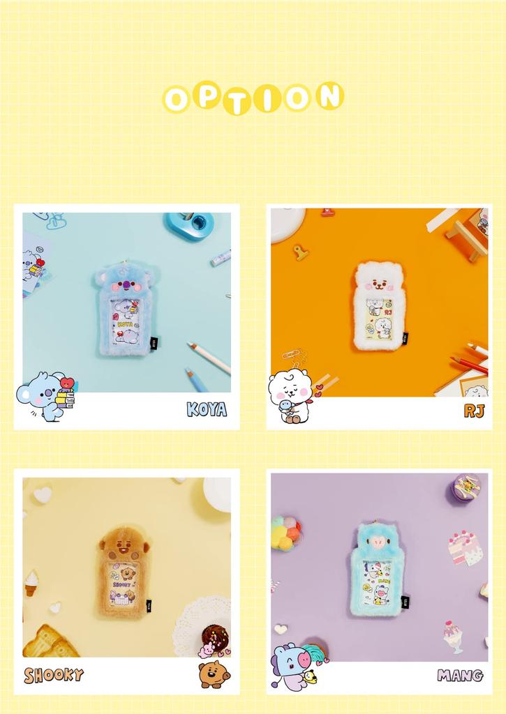 Брелок для ключей Solomon Shoji BT21 Fluffy Fluffy ДЕРЖАТЕЛЬ ДЛЯ ФОТО КАРТ FKB_Photocard ver.2 (RJ) BT21-FKB-RJ