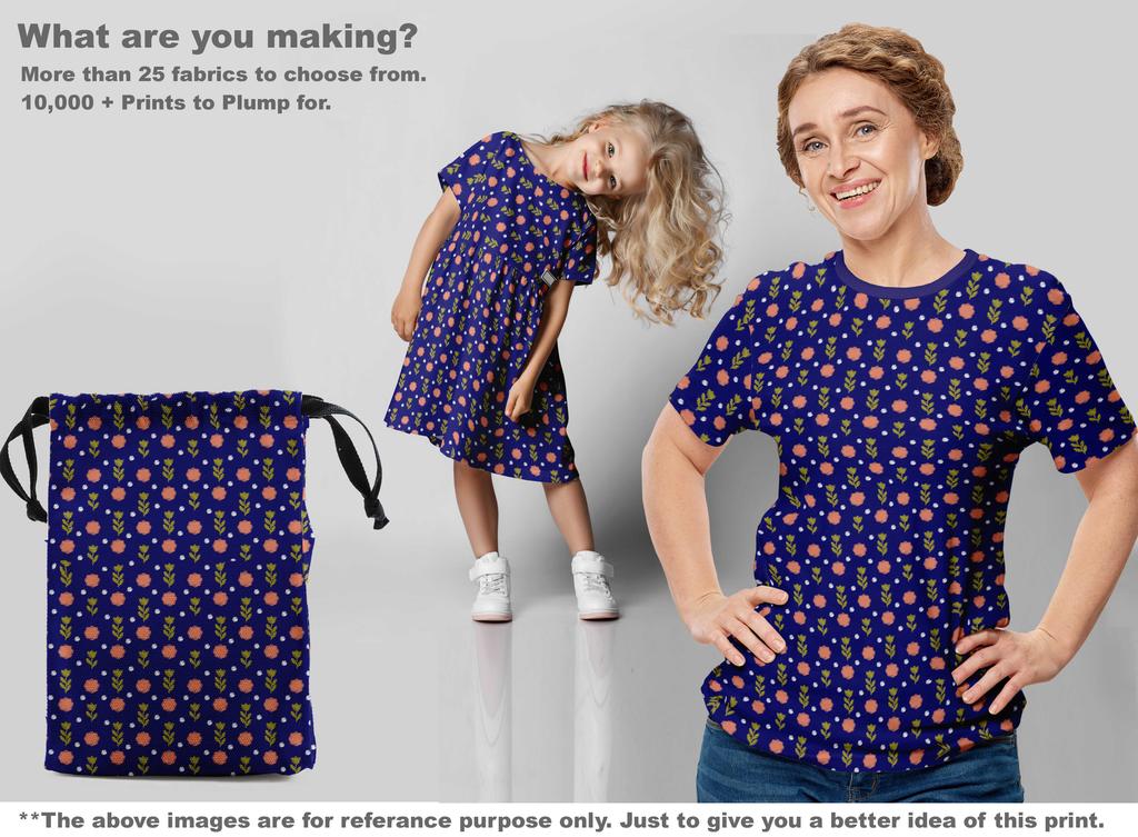 oneOone Ткань Cotton Flex темно-синего цвета с цветочным принтом икатом, швейный материал, принт, ткань по ярдам 40 дюймов
