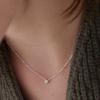 PAIGEFLYNN JEWELRY [Silver 925] Moissanite Brill 0.1 Carat Necklace