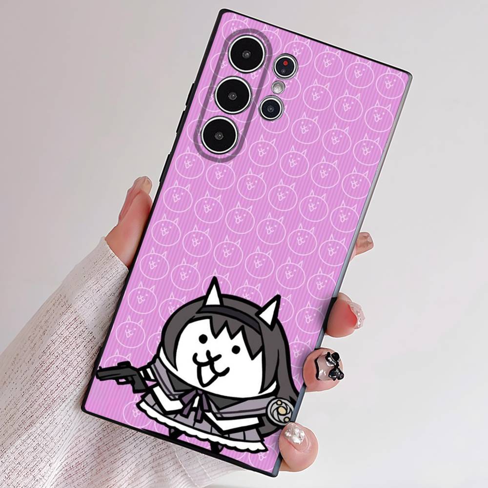 Чехол для телефона B-Battle Cats Аниме Игра для Samsung Серии S S21 S22 S23 S24 S25 FE Plus Ultra Мягкий ТПУ Приятный к коже Чехол