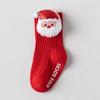 Thick Warm Floor Toddler Socks Red Christmas Tree Snowman Sock Childen Baby Stocking  For Boy Girl