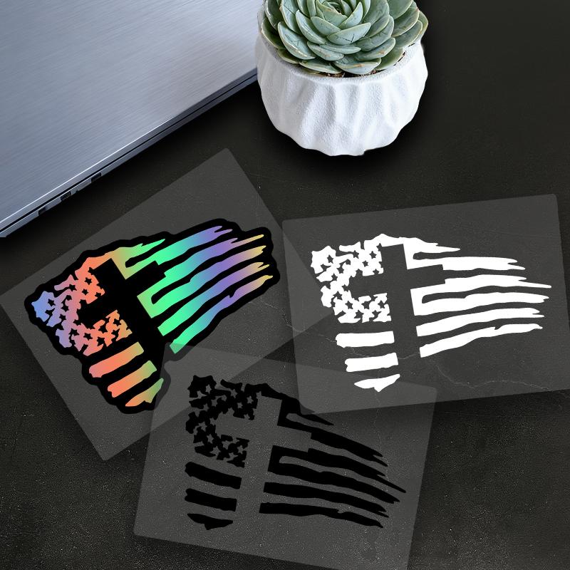 1 шт. Наклейка на мотоцикл с американским флагом и крестом, водонепроницаемая, для обтекателей мотоцикла, кофра, бензобака, окна автомобиля, скутеров, виниловые наклейки