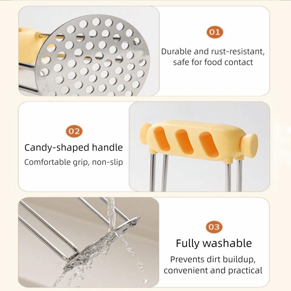 Durable Potato Ricer Stainless Steel Food Masher Practical Kitchen Gadget Cooking