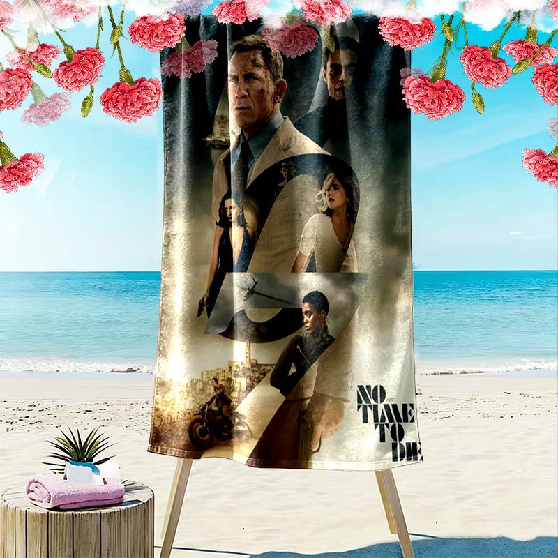 Secret Agent Thrills: April 2020 beach towel Portable for travel Beach towel for vacation photos swim Outdoor pool towel quick-drying swim towel