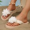 Мода Модные Цветочный Декор Женские Шлепанцы Подошва ЭВА Легкие Плоские Сандалии Женские 2025 Лето Комфорт Нескользящие Пляжные Тапочки