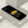 N94 Queen King Crown с ремешком Силиконовые чехлы для телефонов с прямым краем для Xiaomi Poco X5 F6 Redmi Note 13 Pro 12C Realme C55 Противоударный чехол Huawei