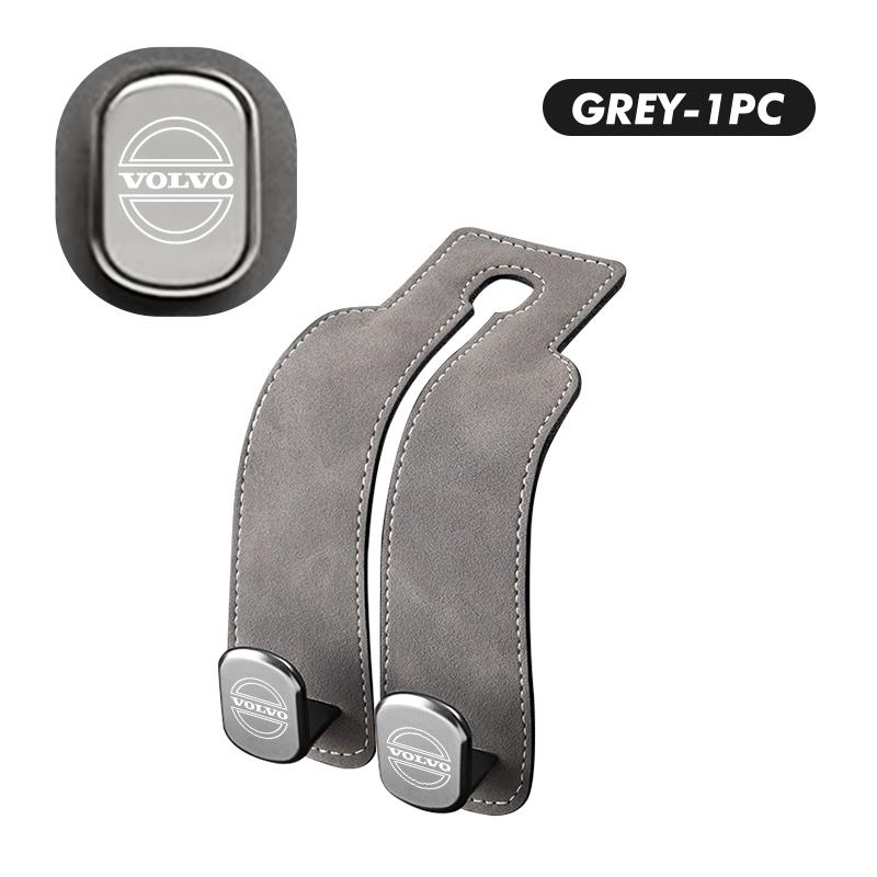 For Volvo 2 in 1 Car Headrest Hook Suede Rear Seat Hanging Dual Hook XC60 XC90 S60 S80 V60 C70 S40 C30 V90 V60 C40 XC40 V70