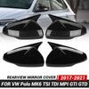 2X  Side Rearview Wing Mirror Cover Caps Shell For Volkswagen For VW For Polo MK6 TSI TDI MPI GTI GTD 2017-2021