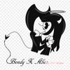 Bendy X Alice Bendy And The Ink Machine Drawing Iron On Heat Transfer Printing Vinyl Patches Sticker for Clothes DIY Appliques Washable Patches