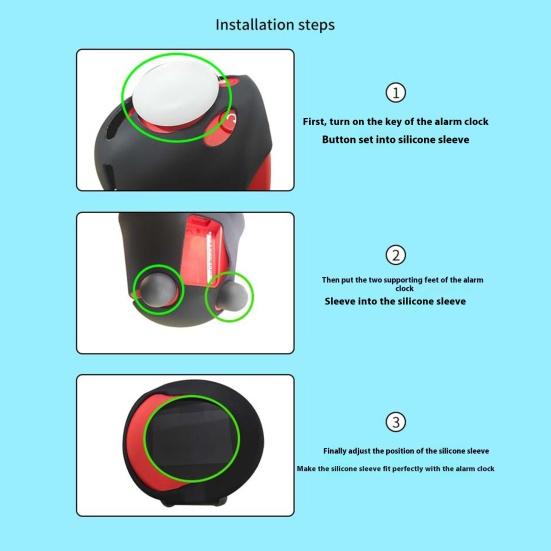 Силиконовый чехол для будильника, противоударный защитный чехол для экрана, защитный чехол для будильника Nintendo Sound Clock Alarm