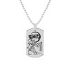Anime Demon Slayer Stainless Steel Dog Tag Necklace Tanjiro Zenitsu Giyu Inosuke Pattern Color Print Jewelry for Fans