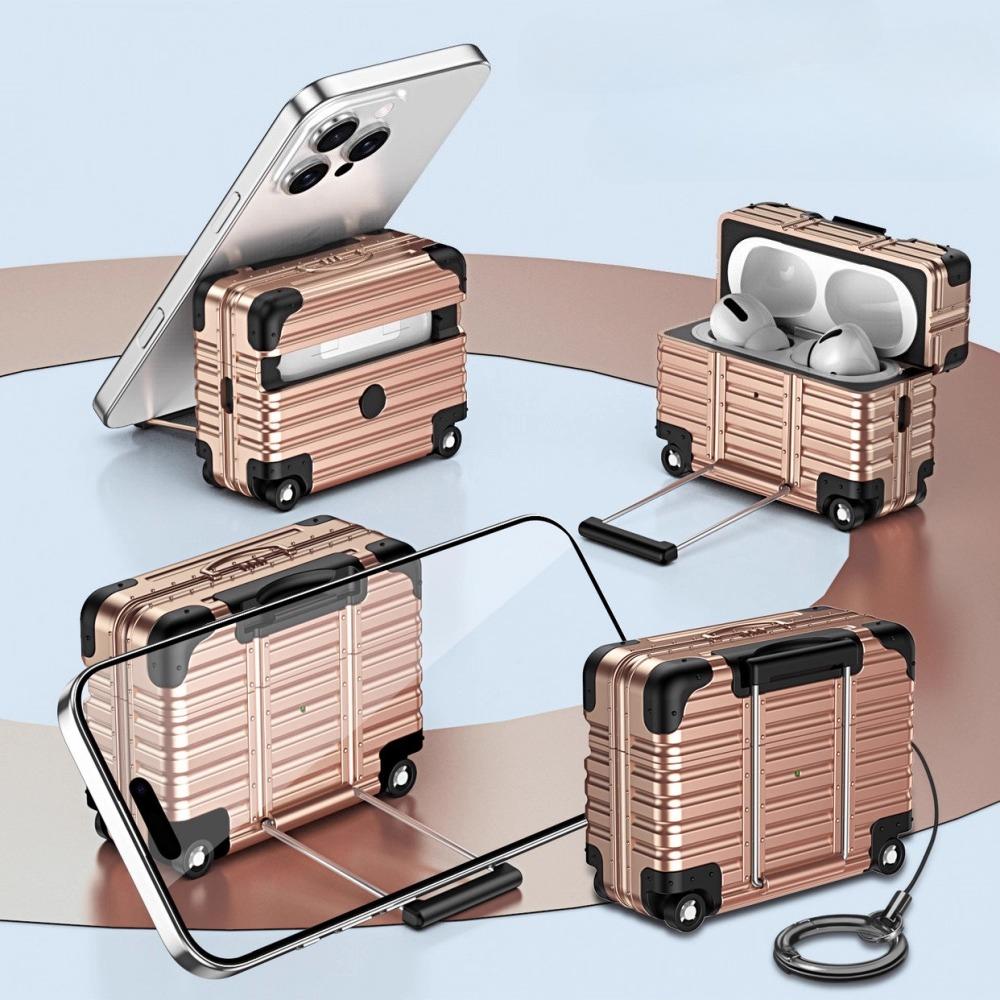 Модный Индивидуальный Чехол-чемоданчик для Airpods 4 3 2 Pro Модный Защитный Кейс-багаж для Airpods1/2/pro2 Ударопрочный Чехол для Наушников