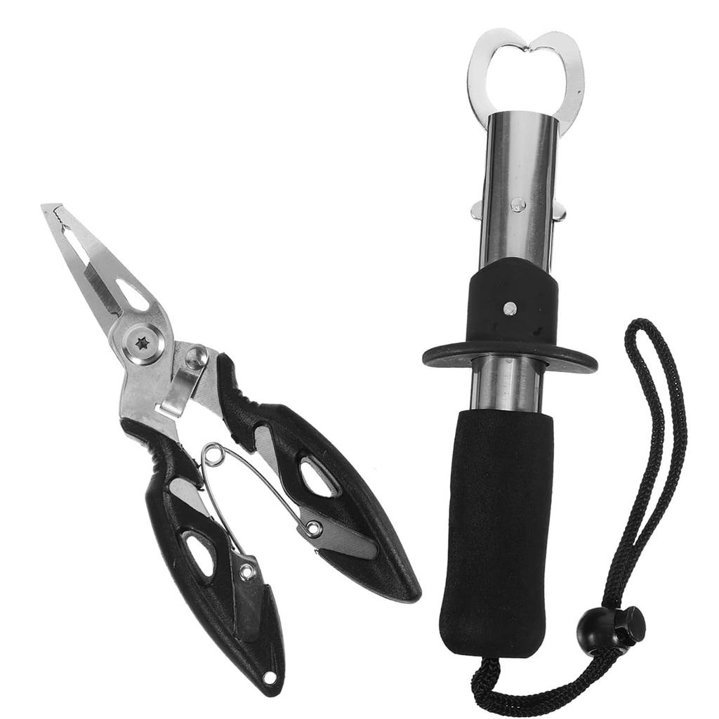 Multi-Function Fishing Pliers Hook Remover Split Ring Fishing Gears Accessories, Stainless Steel Line Cutter