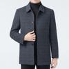 New High-end Double-sided Cashmere Coat for Men with Removable Down Lining, Mid-length Woolen Wool Thick Lapel Coat