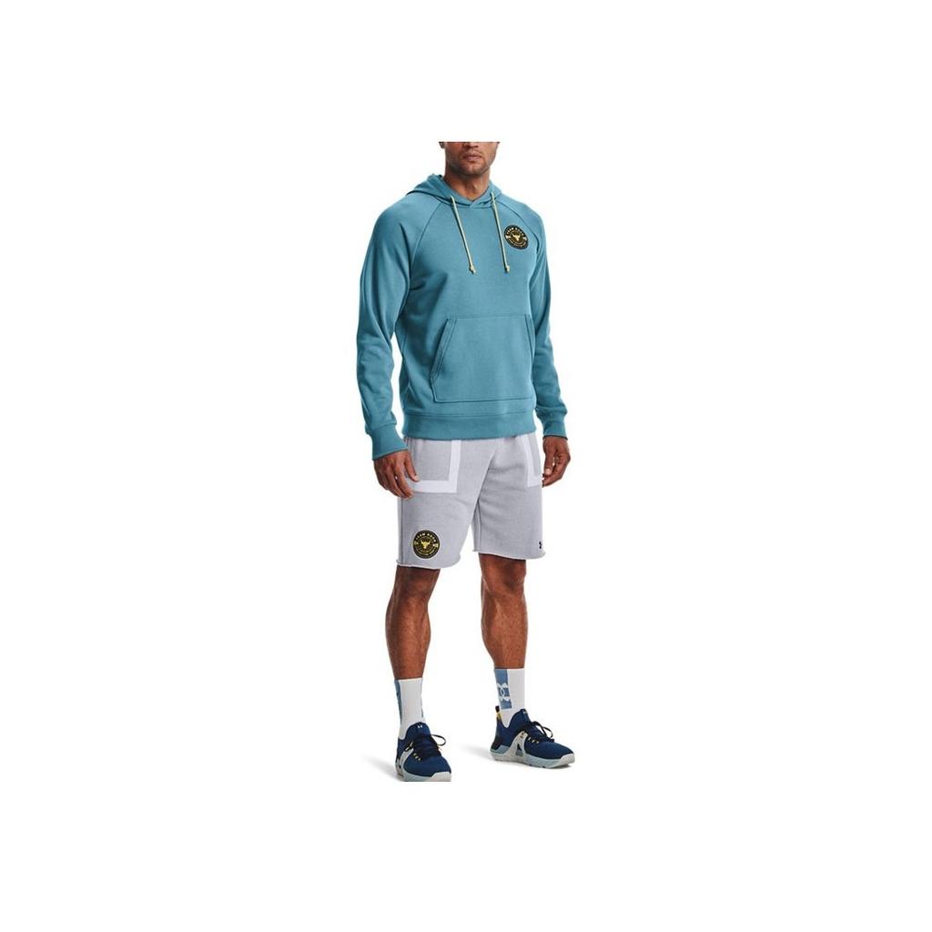 Under Armour Project Rock Johnson Training Hoodie Мужские толстовки с капюшоном синего цвета 1370453-416