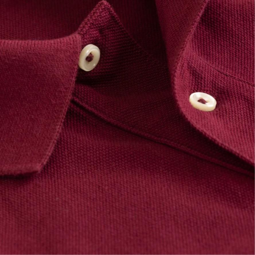 Polo Ralph Lauren Однотонная футболка поло с коротким рукавом и вышивкой пони Мужские топы Бордовый 710675974-007