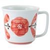 Hasamiyaki Approximately 300ml Round Made In Microwave Dishwasher Safe 74085 Mug, Lightweight, Capacity, Flower, Red, Japan, Safe,