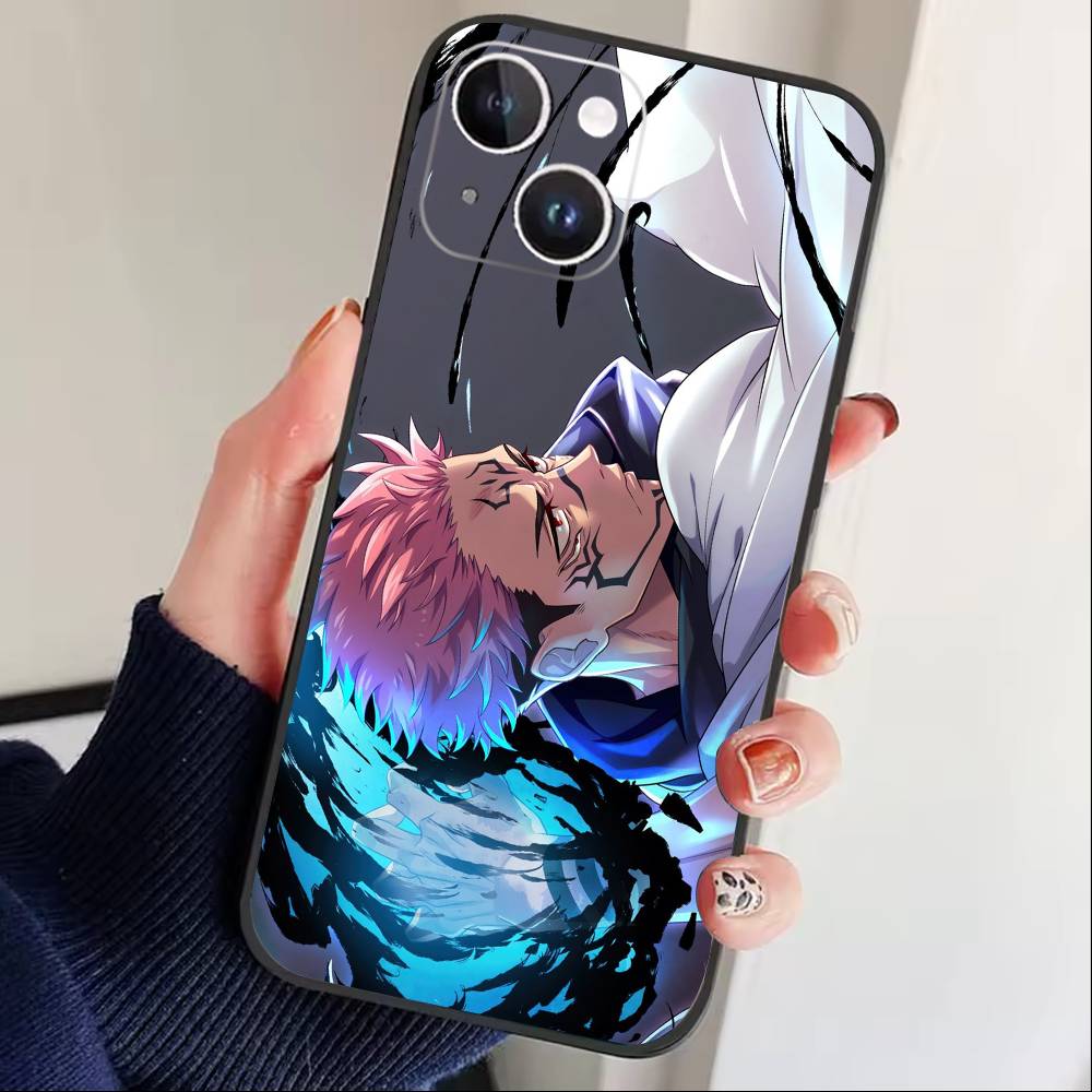 Чехол для телефона Jujutsu Kaisen с изображением Ичиджи для iPhone 17, 16, 15, 14, 13, 12 Plus, Max, мягкий силиконовый, черный