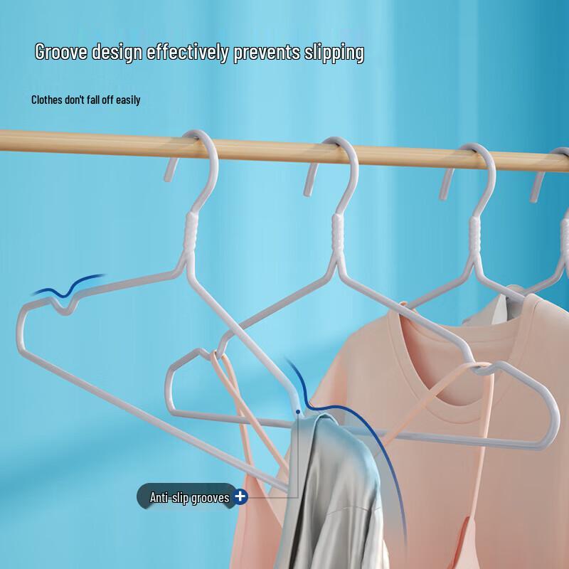 Non-slip Dipped Plastic Clothes Hangers