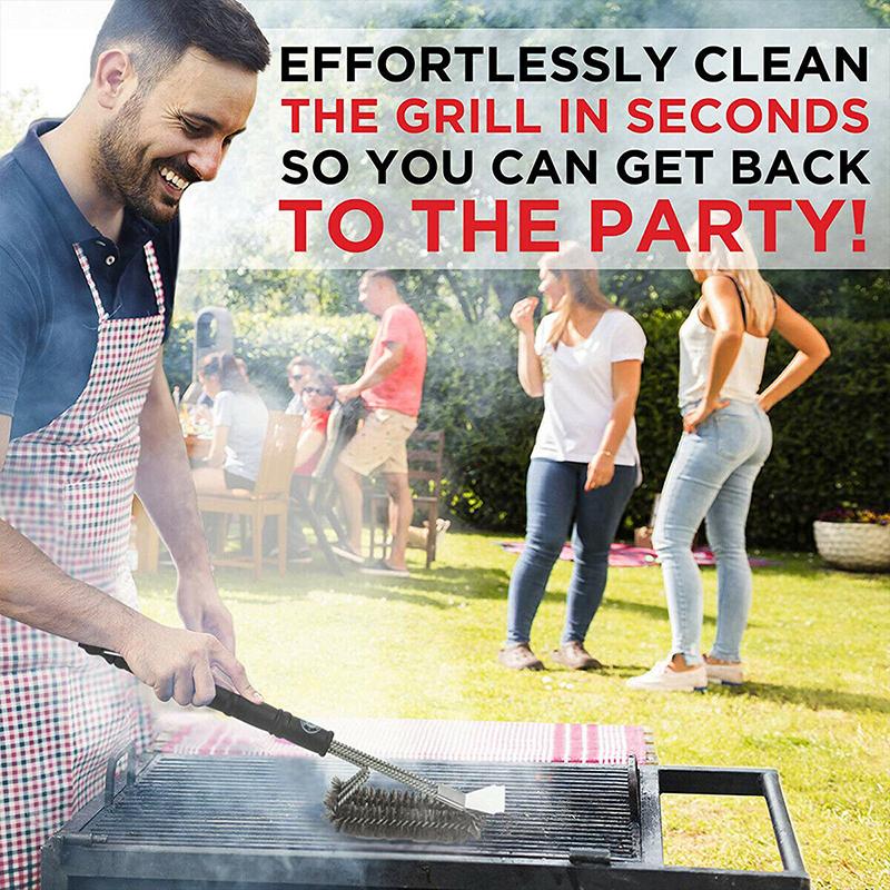 Bbq Grill Brush Scrubber Barbecue Cleaning Tool Stainless Steel Wire