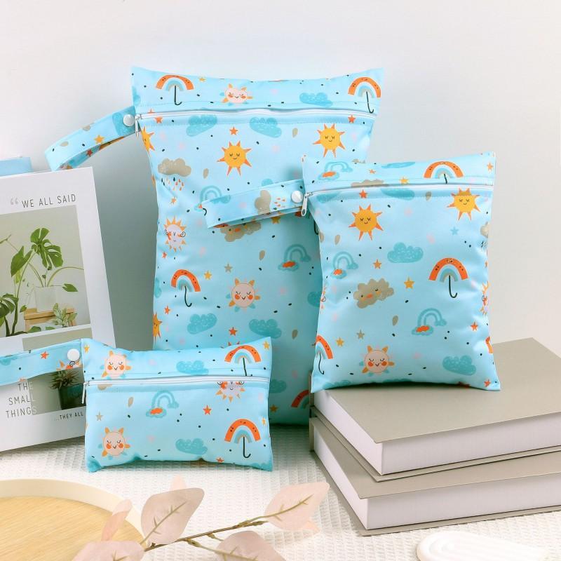 Waterproof Diaper Organizer Hanging Storage Bag Nursery Bedside Washable Multi-Purpose Pouch With Zipper