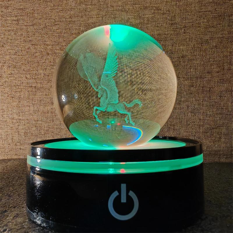 Солнечная система 3d хрустальный шар Хрустальный глобус Лазерная резка Хрустальный шар с шаровой подставкой Декоративные сферы планет Галактика Подарок на день рождения Украшения