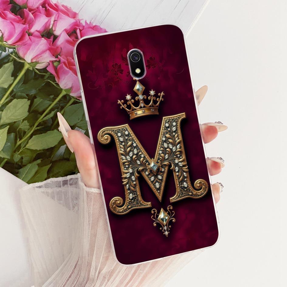 Чехол для Xiaomi Redmi 8 8A Pro Модный с буквами алфавита A-Z Мягкий силиконовый задний чехол Для Xiomi Redmi8 8ADual Redmi8a Чехол для телефона