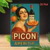 Винтажный металлический плакат Настенное искусство Ретро вывеска бара Picon