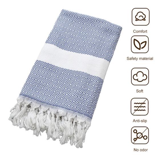 Turkish Hand Towels Stylish Boho Farmhouse Style with Tassels Quick-drying Geometric Patterns Versatile Hand Towel
