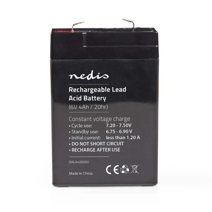 Batterie au Plomb-acide 6 V | 4 000 mAh | 70 x 47 x 101 mm ALPEXE-2789