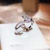 Exquisite Shiny Zircon Five Pointed Star Women's Ring Birthday Gift Ring Bestie Gift
