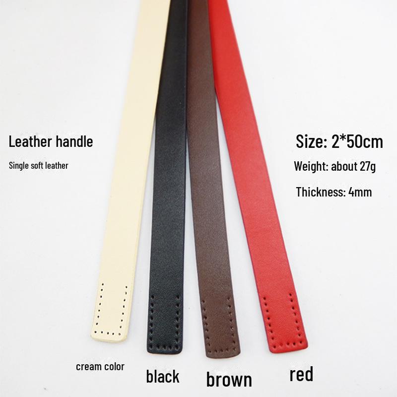 Ремень для сумки-шоппера из натуральной коровьей кожи, сшитый вручную