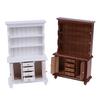 1/12 Dollhouse Miniature Furniture Multifunction Wood Cabinet Bookcase Cabinet,Dollhouse Cabinet Miniature Bookcase Display Bookshelf