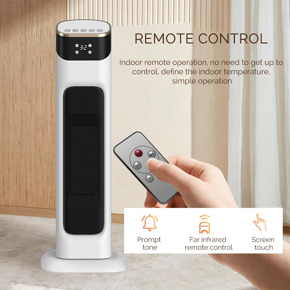 Электрический обогреватель 1500 Вт PTC Быстрый нагрев Домашнее использование Спальня Регулируемая температура Комнатный обогреватель Вентилятор Обогреватель Горячий воздух Обогреватель Для помещения