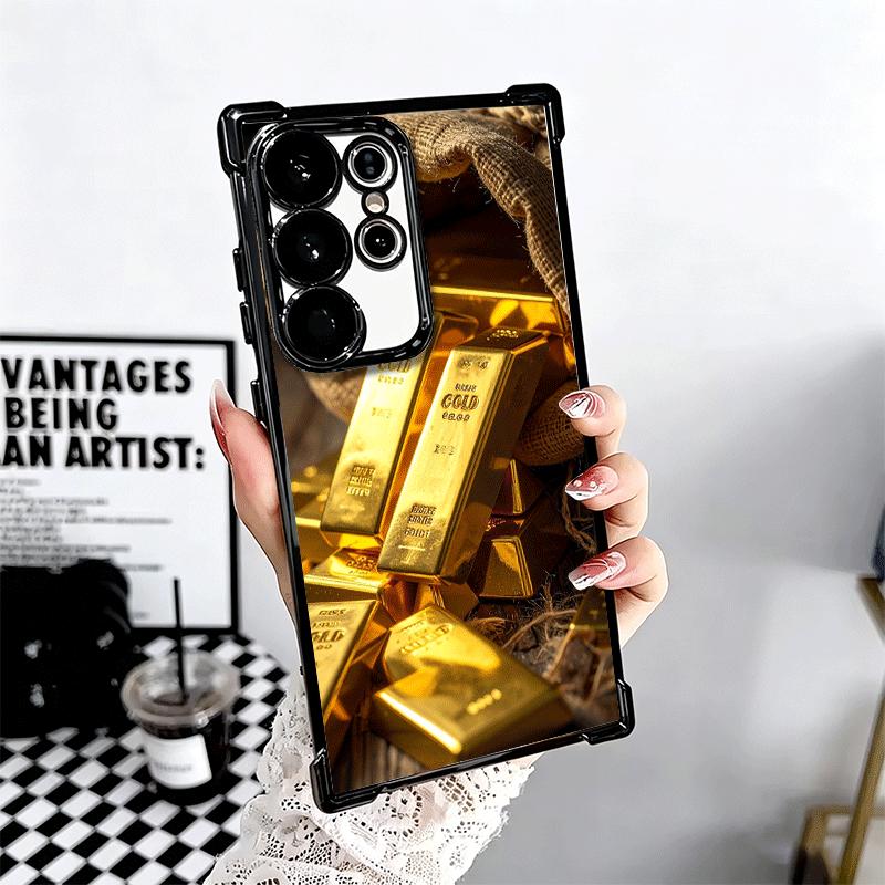Чехол для телефона с тонким золотым узором, покрытие, для Samsung Galaxy S24 S25 FE S26 Edge S23 Ultra S22 S21 Plus S20, противоударный Airaba
