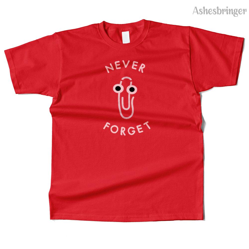 Mens Cotton Never Forget the Clip Graphic T Shirt Street Casual Style Tee for Men and Women