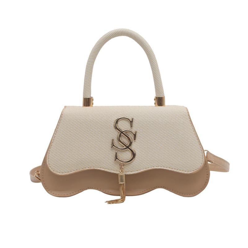 Fashion trend letter simple 2025 new bag women's texture handbag versatile one-shoulder crossbody women's bag small square bag