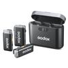 Godox WEC Kit2 One-Trigger-Two 2.4G Беспроводная микрофонная система Микрофоны с клипсами Интеллектуальные