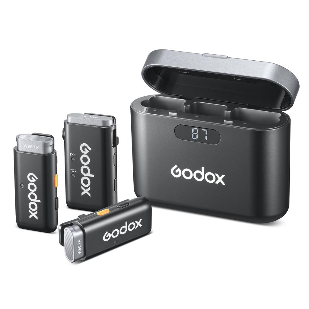 Godox WEC Kit2 One-Trigger-Two 2.4G Беспроводная микрофонная система Микрофоны с клипсами Интеллектуальные
