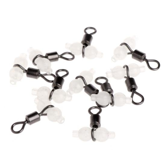 20 шт. светящиеся соединители для рыболовных снастей, трехсторонние вращающиеся вертлюги, аксессуары