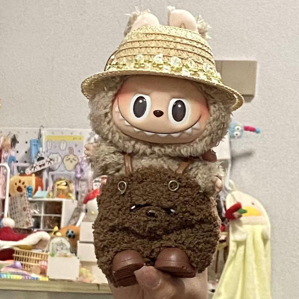 Designs 17cm LaBubu Plush Doll Clothes Anime Cute PVC Figure Doll Overall Skirt Dress Up Clothes