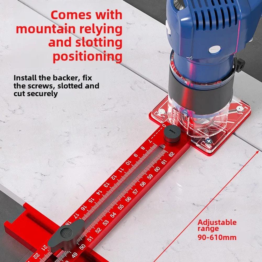 Фрезерный станок 4 в 1, кронштейн для фрезерования пазов, регулируемый кондуктор для мебельной фурнитуры, многофункциональные инструменты для фрезерования кругов