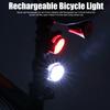 Велосипедный фонарь USB Перезаряжаемый Время работы более 10 часов Водонепроницаемый Светодиодный велосипедный фонарь 4 режима Передний Задний Безопасный Фонарь для велопрогулок на открытом воздухе