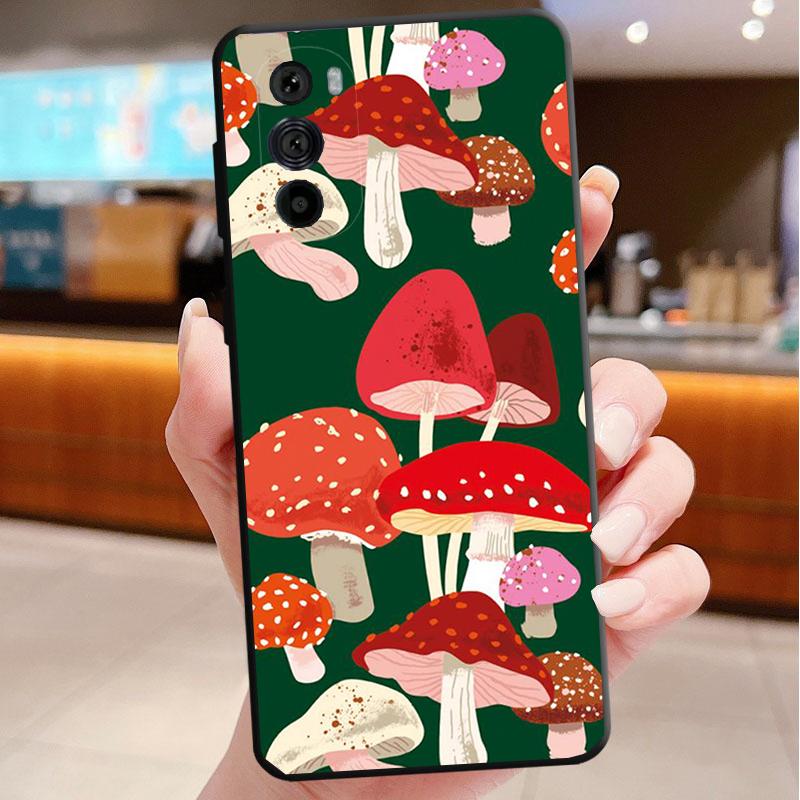 Rainbow Mushrooms Phone Case For Motorola Edge 60 50 40 Pro 60 50 40 30 Ultra Neo Fusion Moto G Play G Stylus G Carcasas