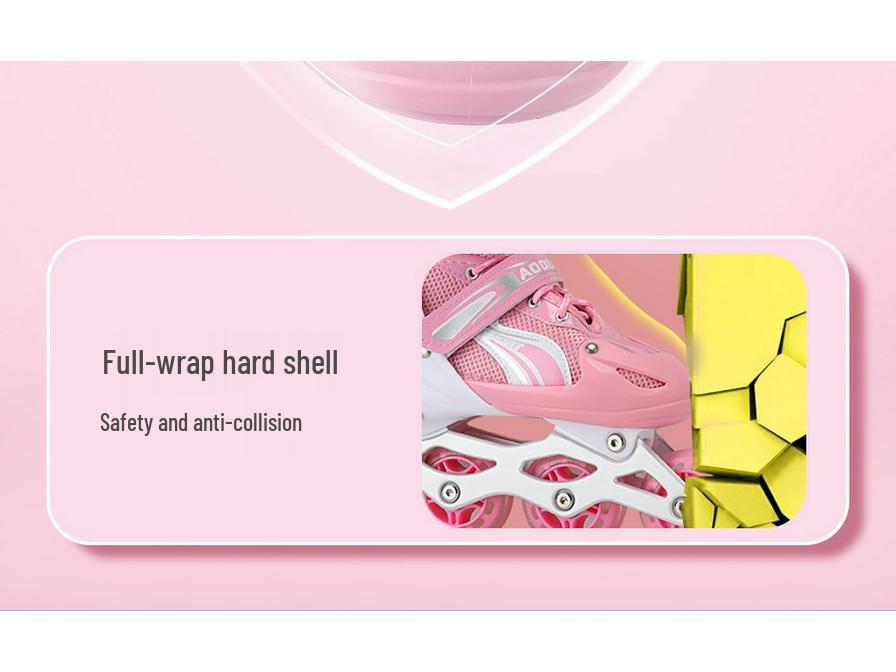 Регулируемый набор роликовых коньков с мигающими колесами для детей-начинающих