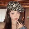 Cloud Octagonal Cap Y2K Painter Hat Cool Leopard Print Beret  Spicy Girls